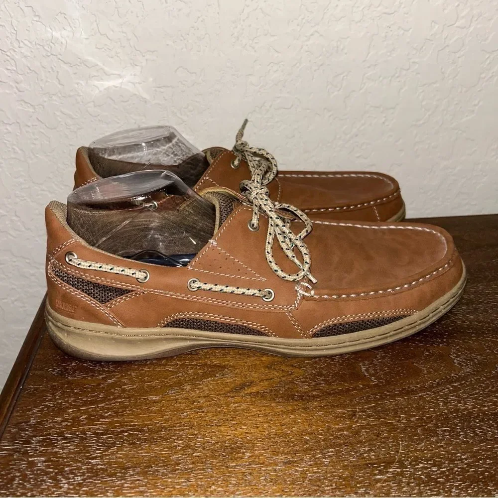 Khombu Comfort Newport Slip On Lace Up Boat Shoes